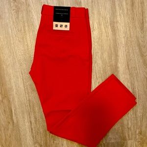 NWT Banana Republic Sloan Slim Fit Mid Rise Trousers Size 2 Red